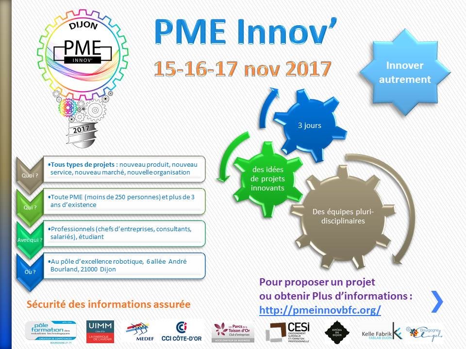 @AngelsBourgogne sera partenaire de PME Innov en novembre ! Pour innover dans un temps réduit. #equipe #collectif pmeinnovbfc.org/index.html