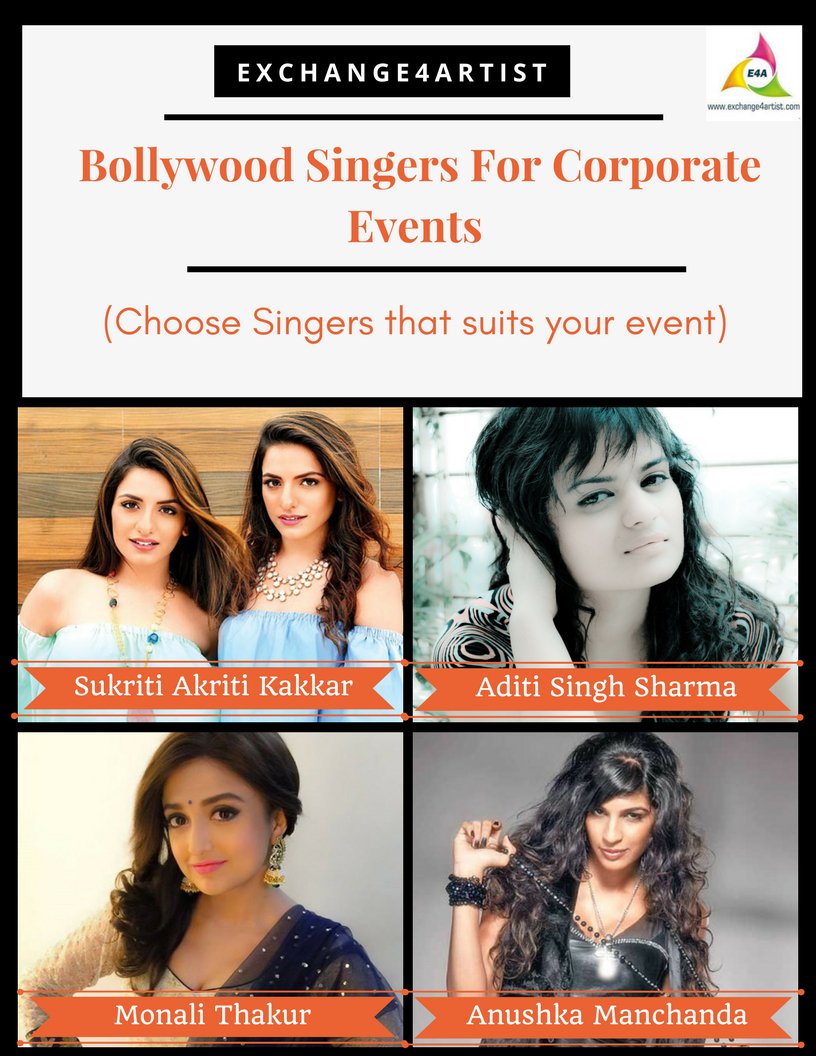 E4Amanagement's tweet photo. Exchange4Artist Presents Bollywood Singers for Corporate Events.
#exchange4artist #eventmanagementindustry #artistmanagement #eventmarket https://t.co/zJ6AVYK6ik
