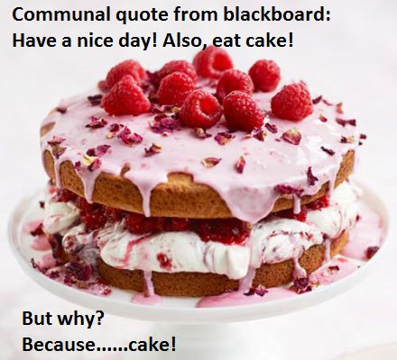 BFSQuote's tweet photo. Today's quote is a random mix from different staff and pupils: a spontaneous statement &amp; responses to it on the blackboard in dining room https://t.co/z4uPRYuf2L