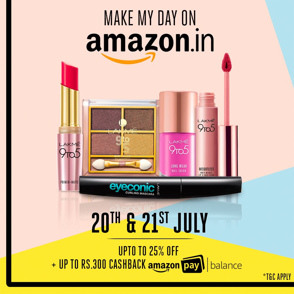 ILoveLakme's tweet photo. Check out the Amazon Makeup Fest and reinvent your makeup collection with Lakmé! @amazonIN #Lakmé #makeup #Amazon #makeupfest #offer https://t.co/yDOrQRtz3s