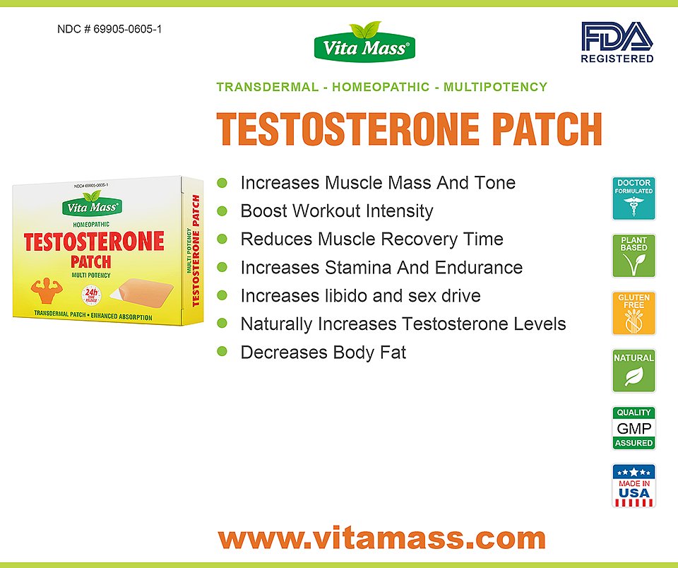 vitamass's tweet photo. #TestosteronePatch-Increases #MuscleMass &amp; Tone,Boost Workout Intensity,Reduces #MuscleRecovery Time,Boosts #Stamina https://t.co/C9zcj08AhU https://t.co/BMbu0vqrhP