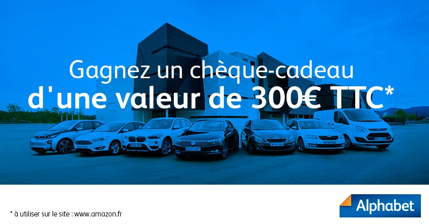 AlphabetFR's tweet photo. "[CONCOURS ALPHABET]
Pour participer et gagner un bon d'achat @Amazon d'une valeur de 300 €TTC, rdv sur : https://t.co/N1Z2WsAMln" https://t.co/0GgQdThF1v