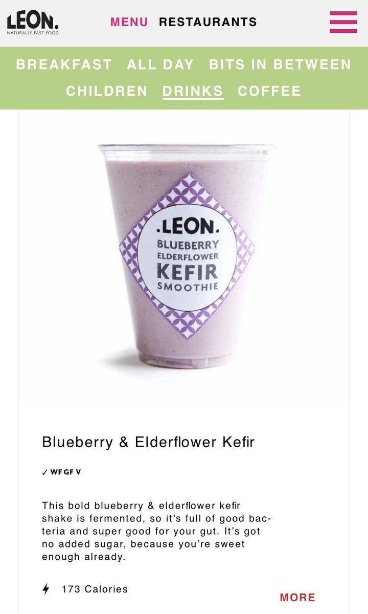 MissTTotal's tweet photo. Good morning @leonrestaurants #kefir #veryblueberry #smoothielover https://t.co/l6e1cwQkzB