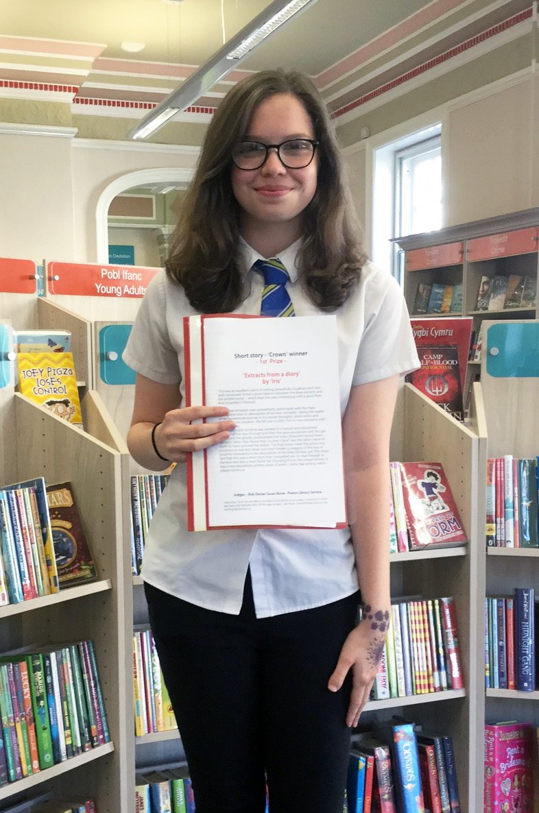 LlandodLibrary's tweet photo. Well done Lydia Berry winning the  ‘Crown’ for her short story @LlandrindodHigh eisteddfod
https://t.co/lmcHgICeBJ
@llandrindodlife @PowysCC https://t.co/pWm0vQERfm