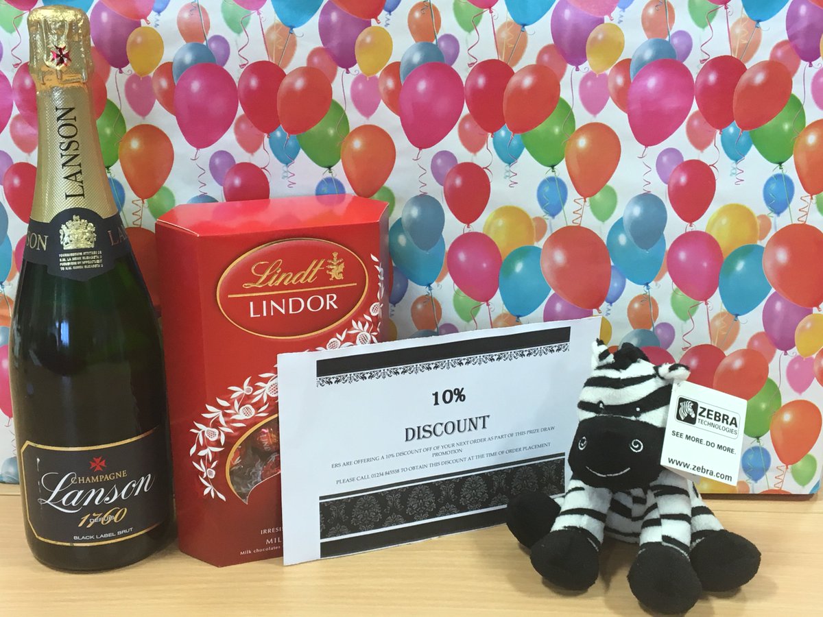 ERS_Rachael's tweet photo. Still time to order a Zebra desktop label printer and be in with a chance to win the below prizes #TeamRACHAEL call 01234 845558 https://t.co/qgmgSCzy3q