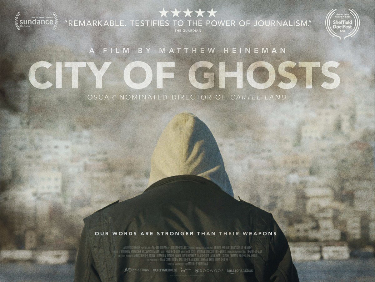 PicDOCS's tweet image. "This is a powerful testament to a new kind of citizens’ digital journalism" @CityOfGhosts opens tomorrow: theguardian.com/film/2017/jul/…