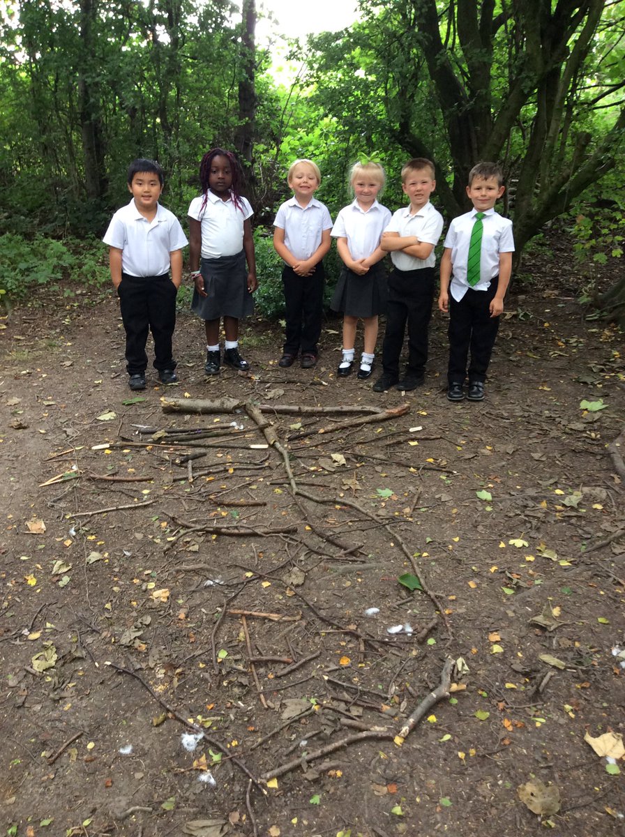 Fs1Linden's tweet photo. @Fs2Linden using sticks in the woods to make different sharks #lindenlovesoutdoorlearning #underthesea https://t.co/H4eHj0TKIK