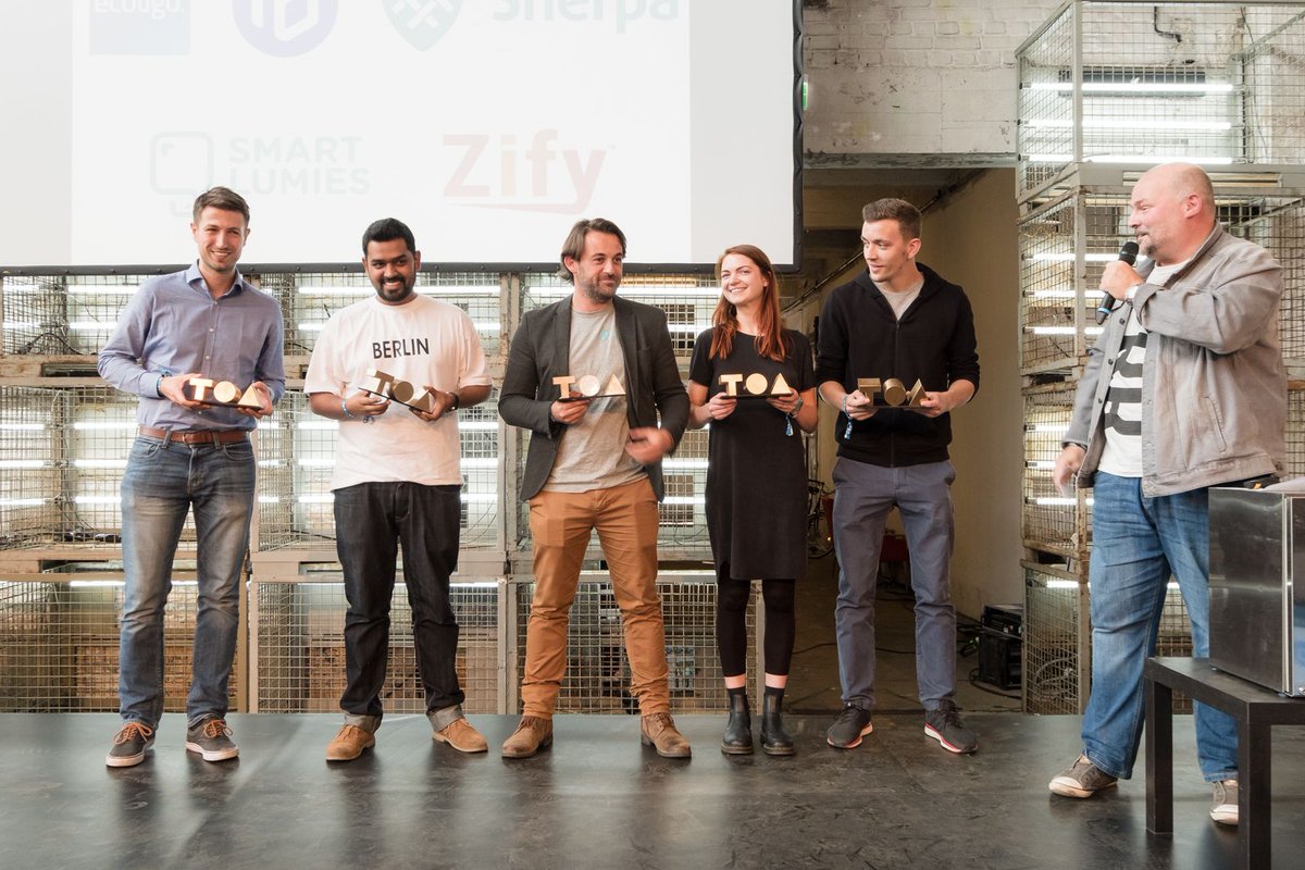 crosscloudio's tweet photo. We did it! 💪 We are really happy to be one of the winners of the Future Enterprise Award at #TOA17 in Berlin last week! 😃🎉 https://t.co/AWjardZT3u