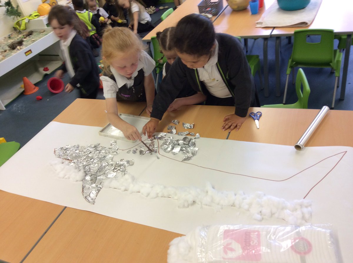 Fs1Linden's tweet photo. EYFS using different textures to make a great white shark #lindenlovescreativity #underthesea https://t.co/ogbjtaXX9p