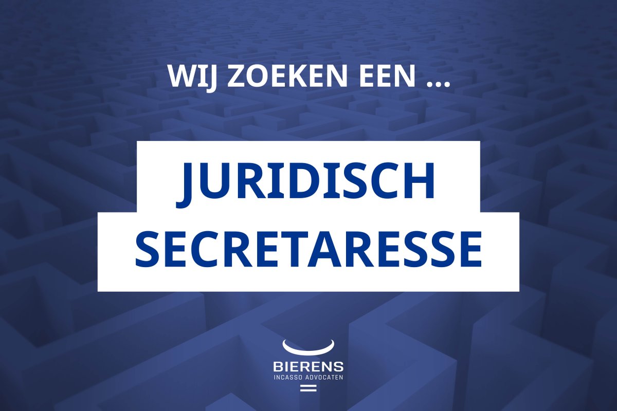 BierensNL's tweet photo. #Vacature: juridisch #secretaresse. Meer info: https://t.co/V8co33JBjC https://t.co/W00M8m0CNm