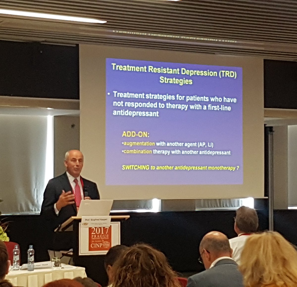 Professor Siegfried Kasper discusses 'clinical background and present state of the art' #CINP2017