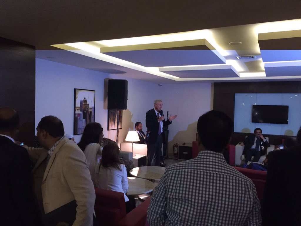 haffsahkh's tweet photo. @marhaba Gary Chapman at the opening ceremony of #marhabaloungeKHI https://t.co/BLYDHSyfUW