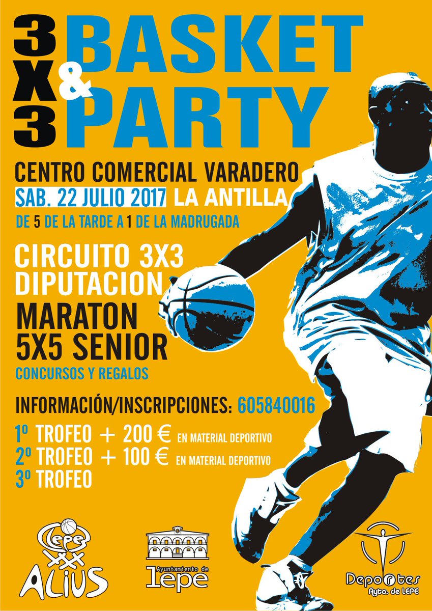 DeportesLepe's tweet photo. Basket &amp; Party 3x3 La Antilla #LepeDeporte #LaAntilla
https://t.co/UcJ2e8tVMe https://t.co/P49pO7ZWZz