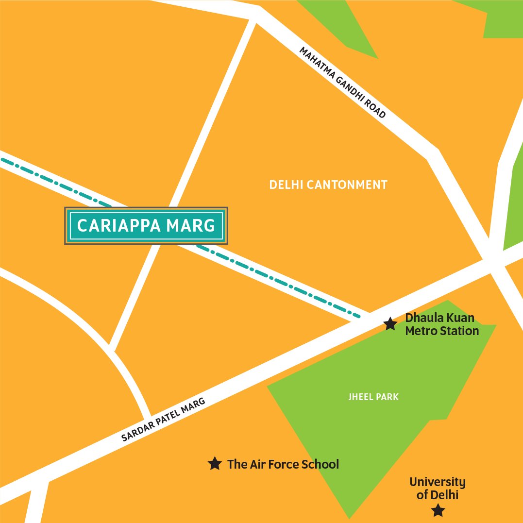 ⭐ Cariappa Marg ⭐
Named after Field Marshall K. M. Cariappa, the first Commander-in-Chief of the Indian Army
roadsofdelhi.com/portfolio/cari…