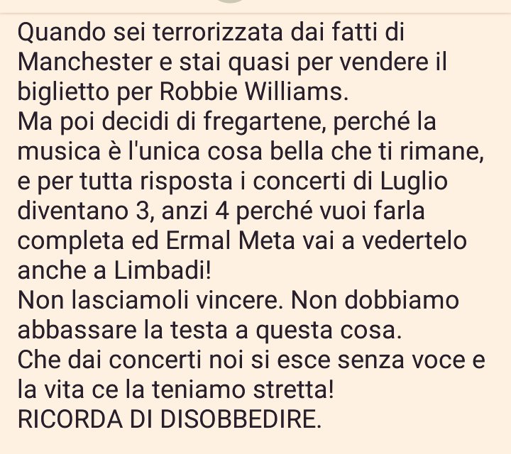 ValeThorn's tweet photo. Perché è VIETATO morire.

#Manchester #SEMPREINPIEDI #DISOBBEDIREALLEINGIUSTIZIE
@MetaErmal @TizianoFerro @robbiewilliams https://t.co/KKrBJmr73x
