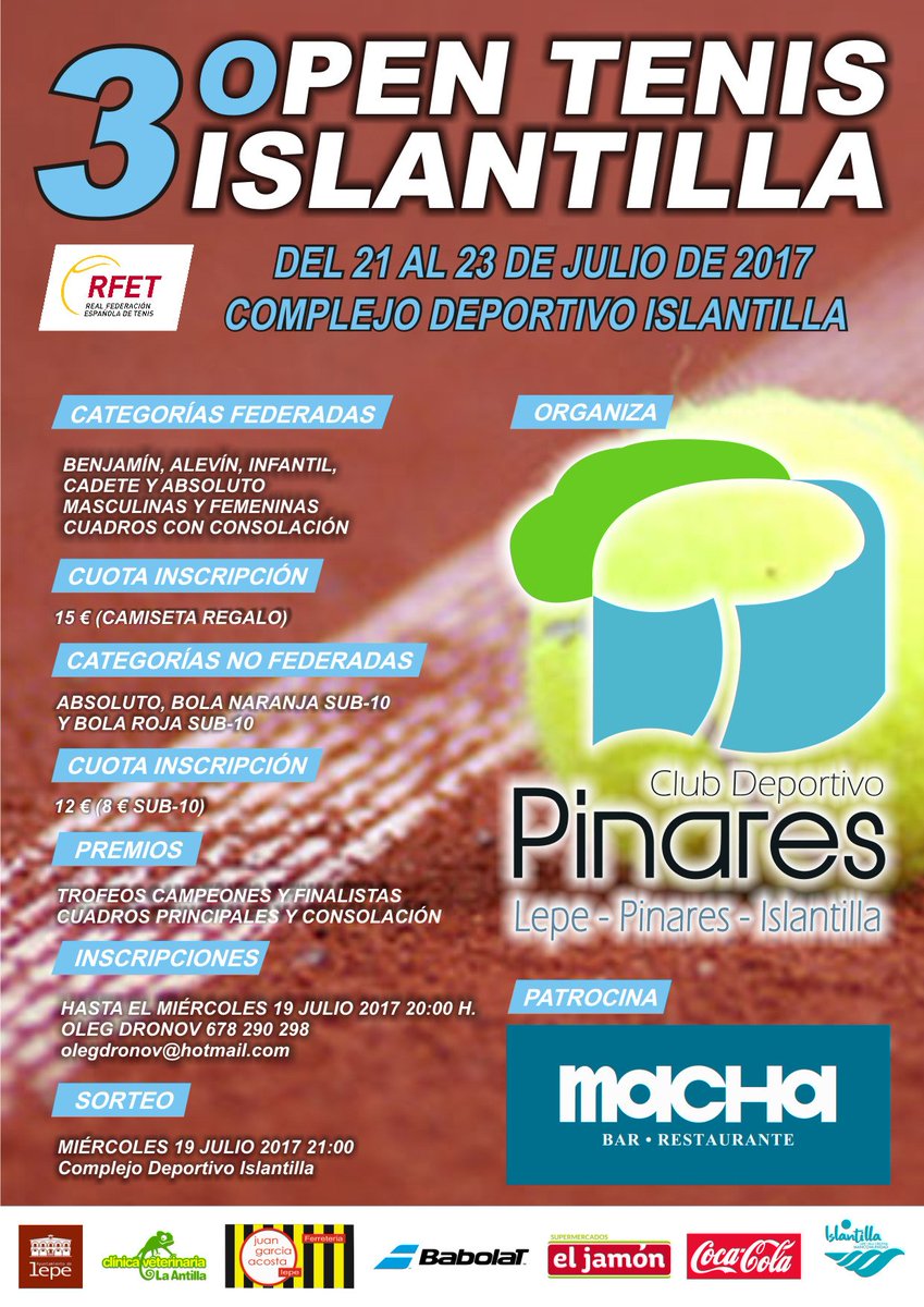 DeportesLepe's tweet photo. III Open de Tenis Islantilla #LepeDeporte #Islantilla
 https://t.co/JoYGZuecUC https://t.co/TZdpUtbirP