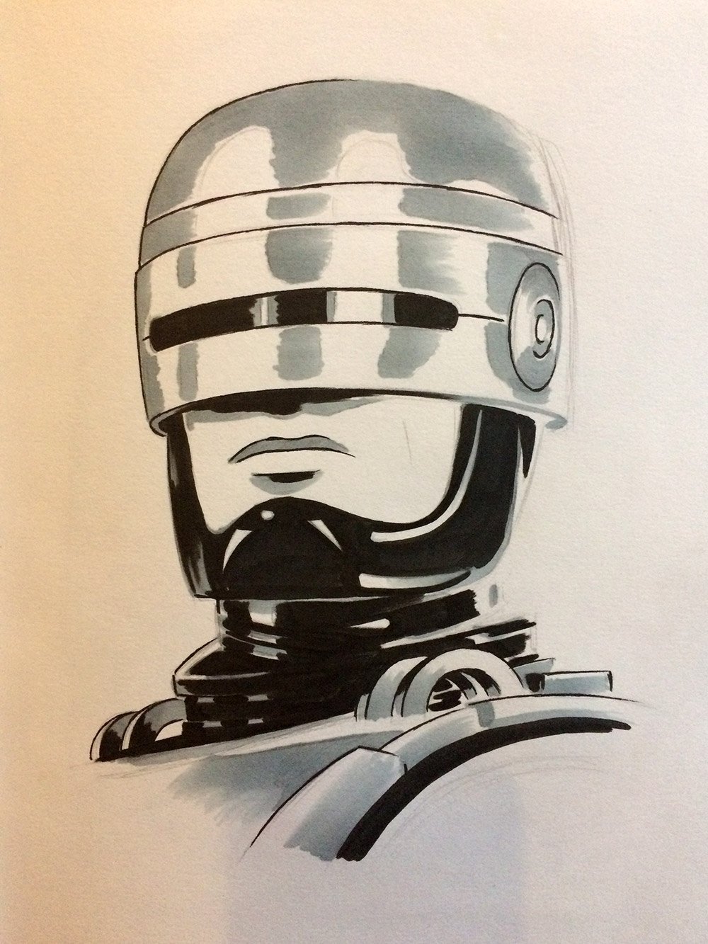 James White on X: "Progress shots of my RoboCop drawing.  https://t.co/SWeMdhOfzS" / X