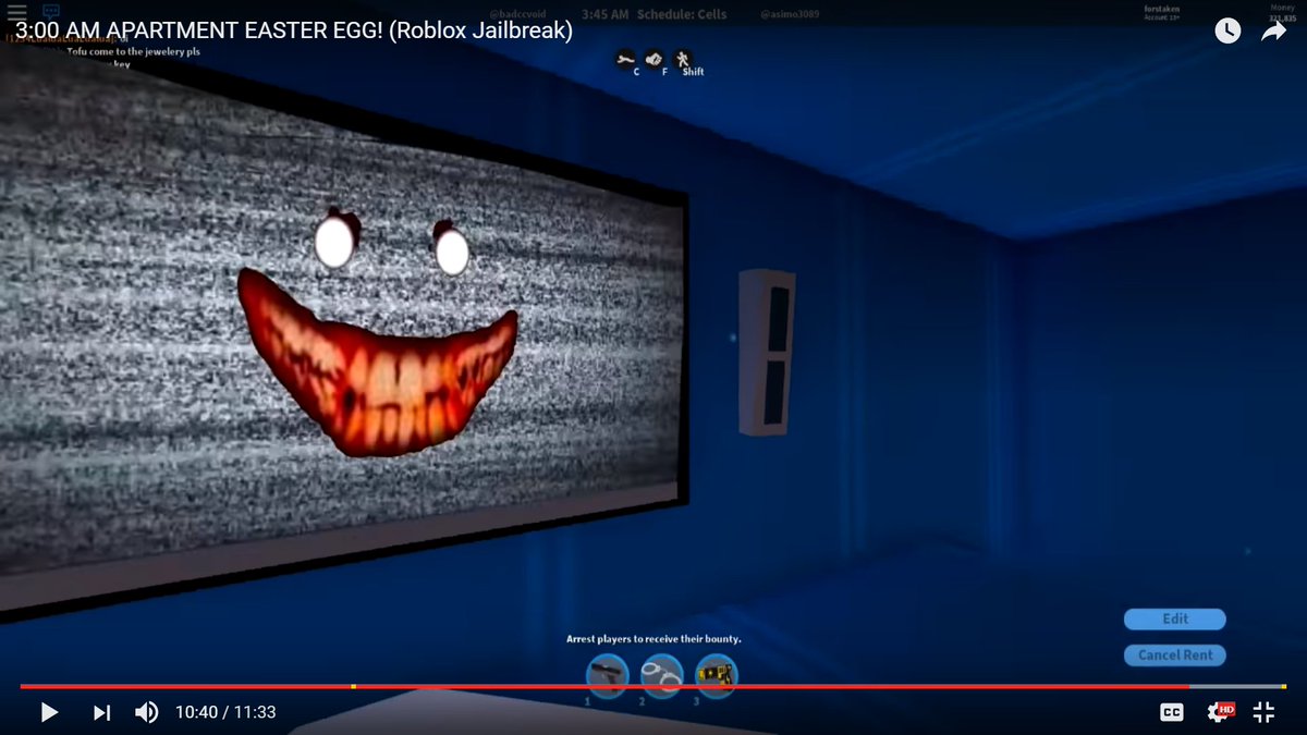 Tofuu On Twitter 3 00 Am Apartment Easter Egg Roblox Jailbreak Https T Co Glvyxtiatj Via Youtube - jailbreak fall update roblox jazmin