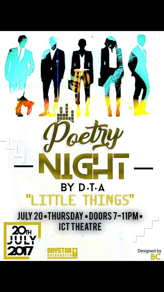 gracekyalo_'s tweet photo. Issa poetry night performance tonight at the very heart of @DaystarUni by the amazing @daystarthearts presenting #DTALittleThings https://t.co/bMKqnzI5f3