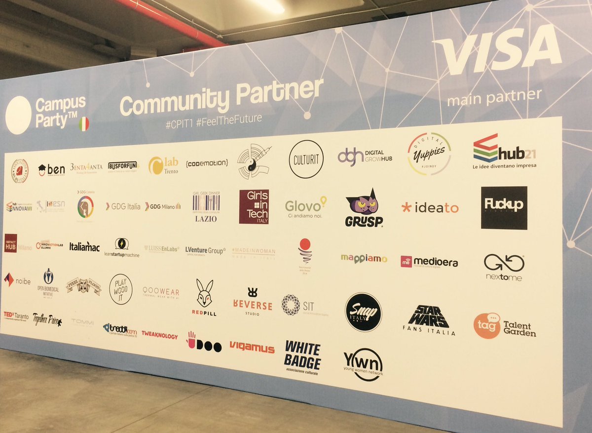3040regen's tweet photo. 3040 community partner a @campuspartyIT https://t.co/px2siY8k9q