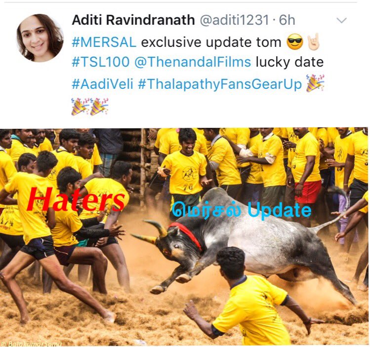 pvimani's tweet photo. @aditi1231 @ThenandalFilms @THM_Off #MersalUpdateTomorrow https://t.co/HDAFVjUdJK