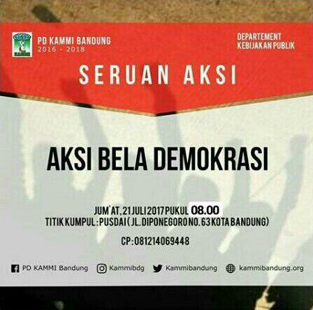 Yuk ikut #AksiBelaDemokrasi besok pagi pukul 08.00 WIB. Salam muslim negarawan. Semangat!!!