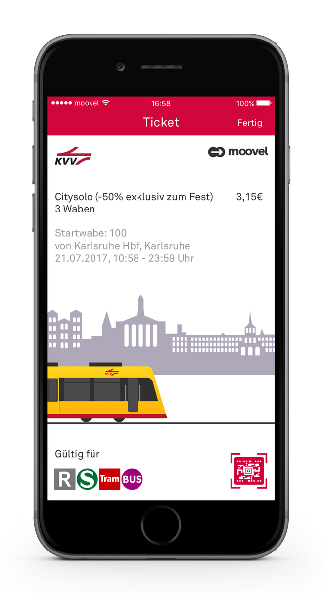 Morgen gehts los! Mit Bus und Bahn zu @DAS_FEST 👉 50% auf Dein Tagesticket mit KVV.mobil! #KVV #Karlsruhe