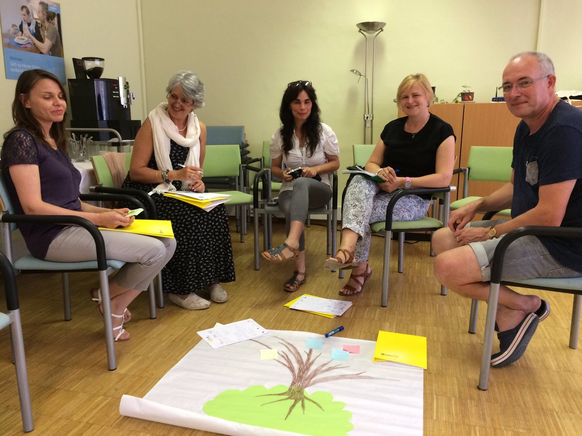 IMASProjct's tweet photo. Group exercise on inclusive values. Project partners from Austria, Bulgaria, Portugal, Slovakia &amp; UK share their thinking and exchange ideas https://t.co/dAm4ed5CLX