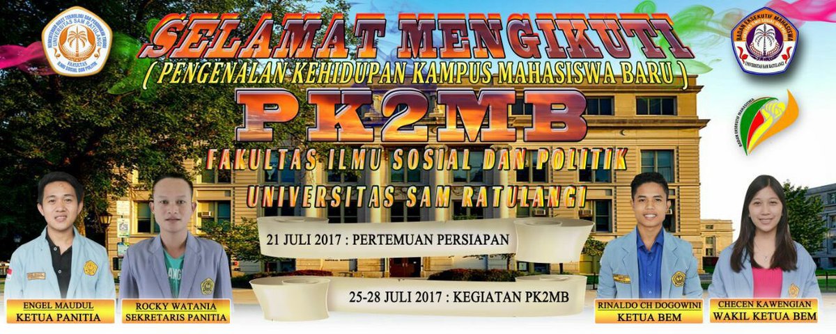 Selamat Datang Mahasiswa Baru angkatan 2017 di Kampus Reformasi FISPOL UNSRAT ✊✌

__Salam Harmonis__