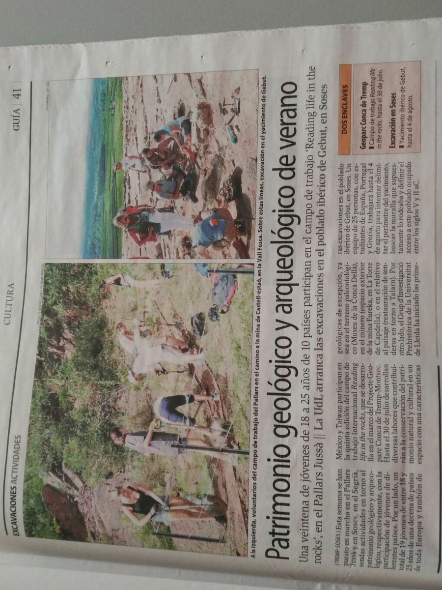 OppidumGebut's tweet photo. Noticia de la campanya de Gebut al diari Segre. #Soses #UDL #Patrimoni https://t.co/NItdeBF8c5