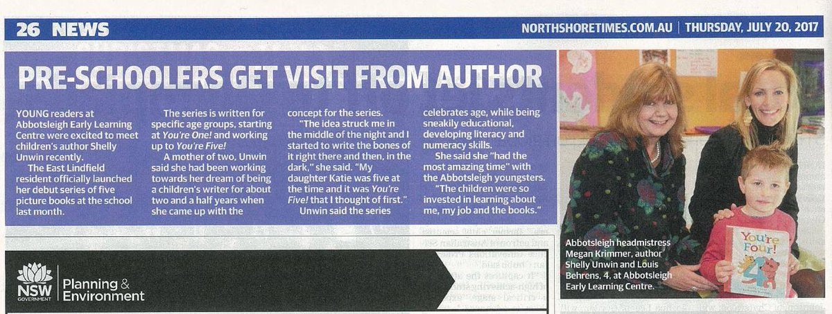 unwin_shelly's tweet photo. A wrap up of my book launch at Abbotsleigh ELC in the North Shore Times @AllenAndUnwin @KathBatt https://t.co/Ou3YkiXS9d