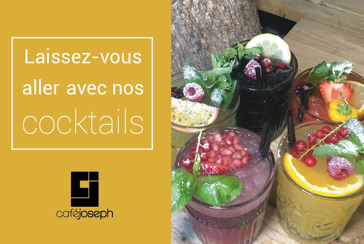 cafejoseph's tweet photo. Venez les déguster, produits frais, alcool premium, premix maison… Une boisson fraîcheur de saison 
#cocktail #terrasse #soleil #apéro https://t.co/sjPkB4fzSy