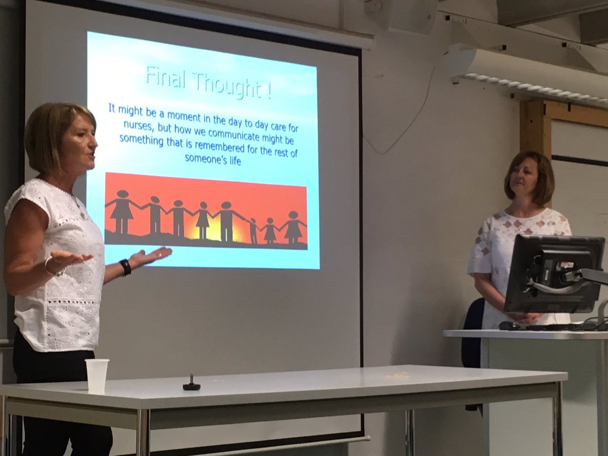 JaneConroyNHS's tweet photo. Such a wonderful presentation Debbie &amp; @dianegulliver #compassion at the heart of care @SunderlandRoyal #NMConf2017 https://t.co/XW1QPeiGML