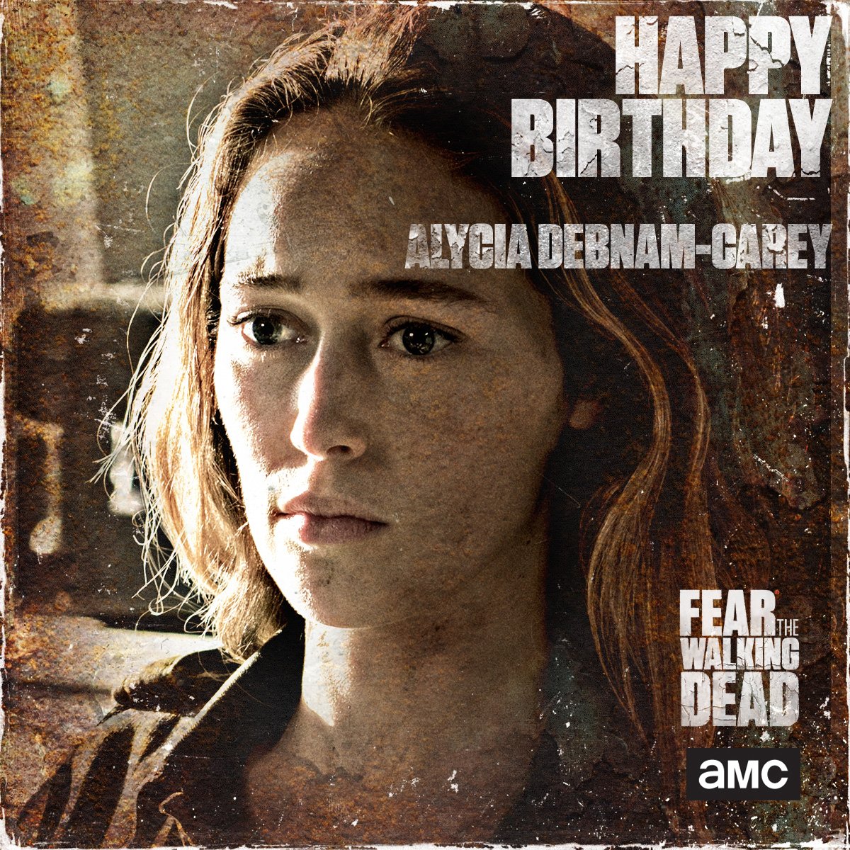 AMCtvUK's tweet photo. .@DebnamCarey deserves a killer birthday, wouldn't you say? 💀🔪
Happy birthday Alycia! #FearTWD https://t.co/AjAiBxObTn