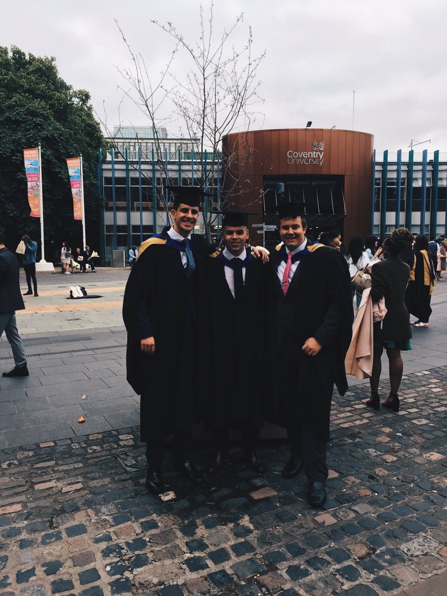 Graduated from @covcampus with a 1st class honours in management!Been an amazing 3 years! Big up @CovPVCStudents & John Dishman @CUCoventry