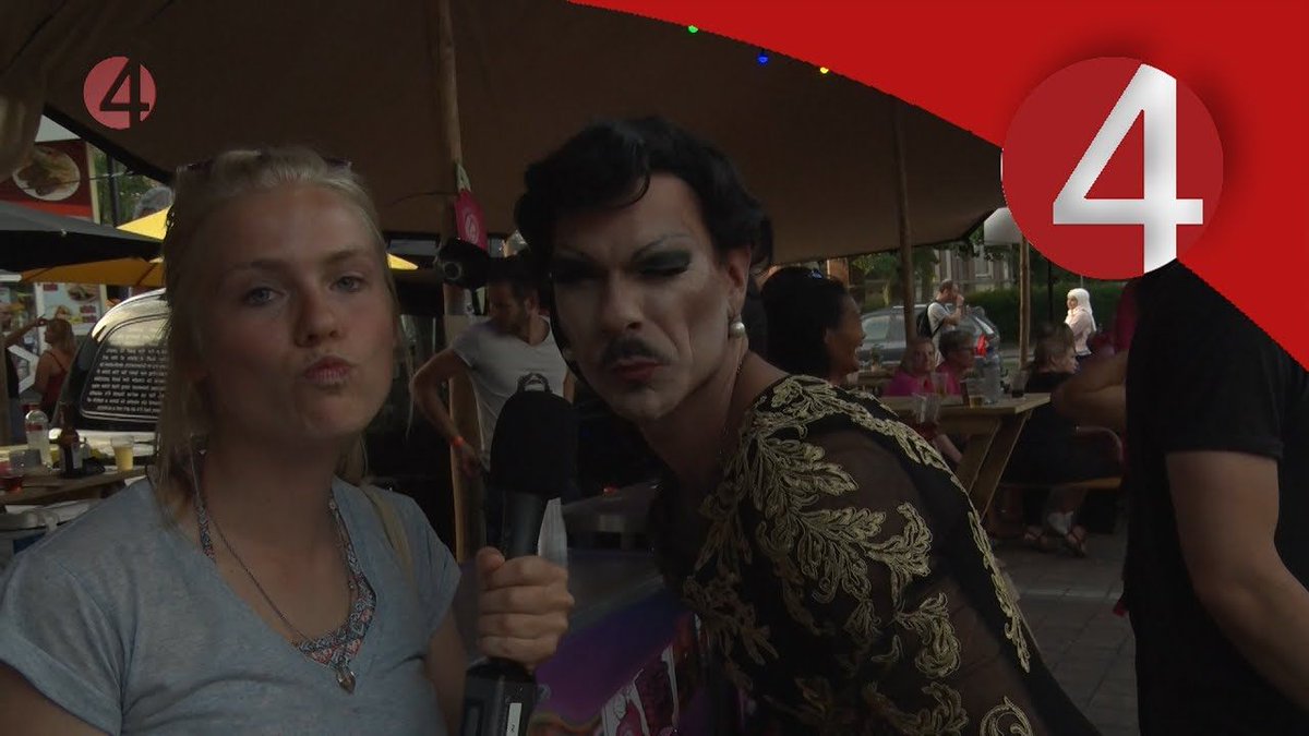 4DRTV's tweet photo. [VIDEO] Drag queen 'Snorella' leert je paaldansen op Joris Ivensplein https://t.co/brhivzmVJr #nijmegen #vierdaagse #Vierdaagsefeesten https://t.co/7JDhm1afBZ