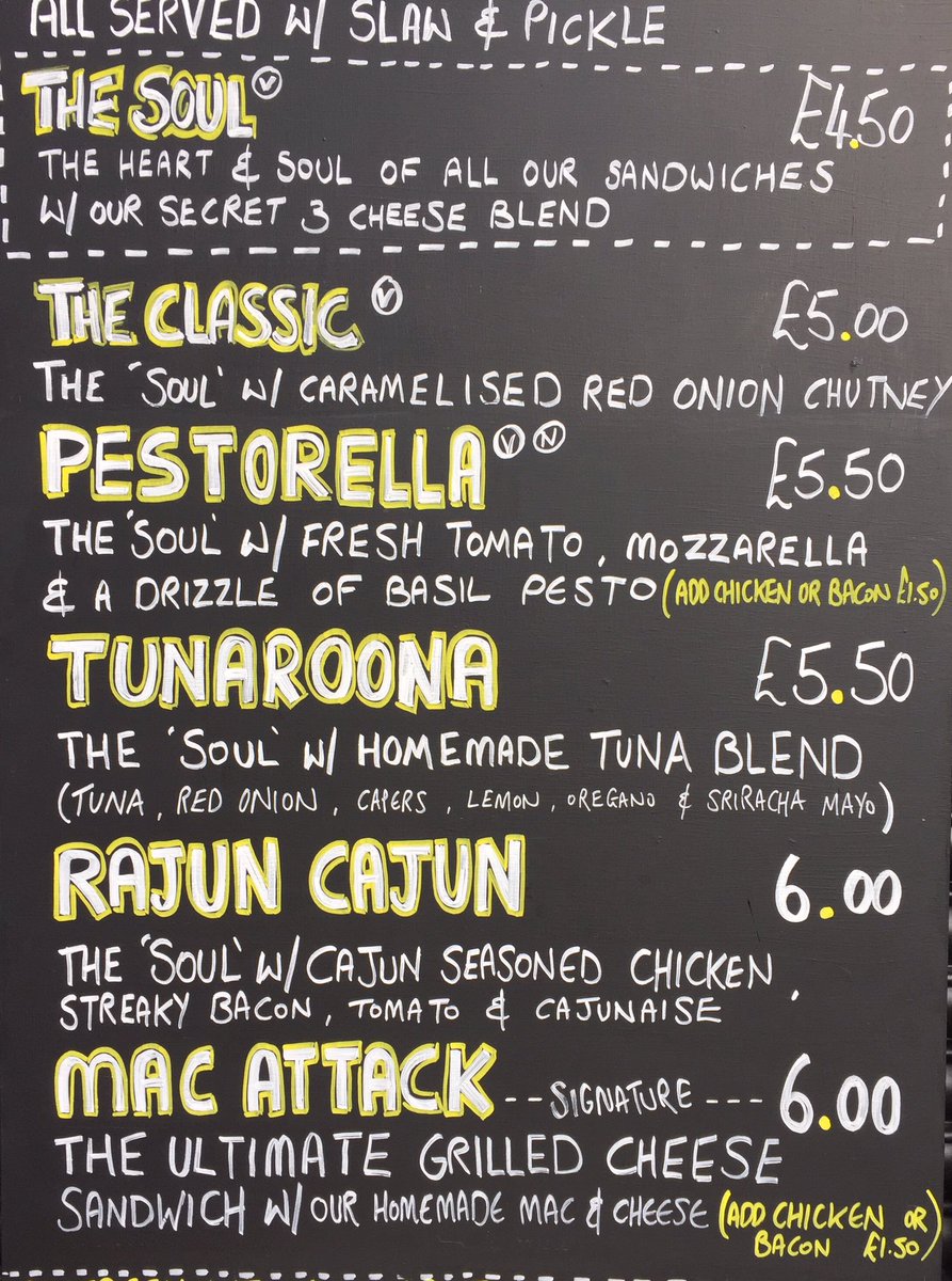 NorthernSoulMcr's tweet photo. NEW MENU OUT NOW
RT &amp; FOLLOW TO WIN THE WHOLE MENU ✊😜
#grilledcheese #mcr #nq #foodmanchester #cheapeat #comfortfood https://t.co/XBogUtRCo8