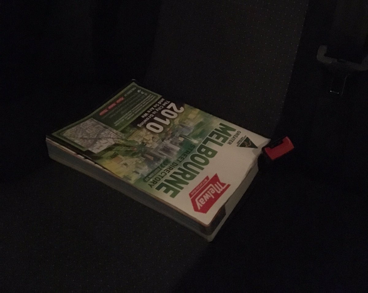 SFindlaytickner's tweet photo. Just sighted this rare Melburnian beast in the backseat of a friend's car. Was sure they were extinct!
#melways
@Melbourne @MelwayMaps https://t.co/izsankSGqV