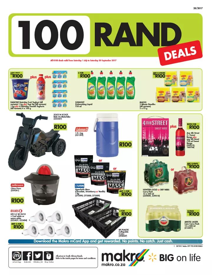 NjUhuruMapapu's tweet photo. P/1 R100 sale @Makro_SA #RTtoShare https://t.co/Gq4GsXgqE3
