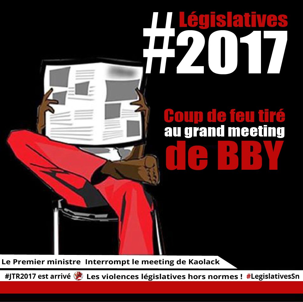 jtronline's tweet photo. #Législatives2017: Coup de feu tiré au grand meeting de BBY!
#JournalRappe #Team221 #Kebetu #LegislativesSn #LegislativesSansViolence https://t.co/f4fOK1ZahH