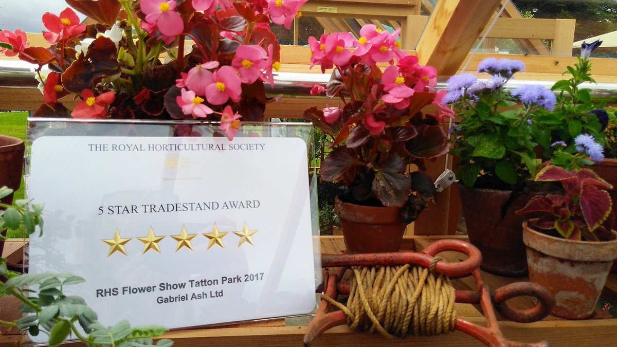 We are delighted to hear the <a href="/GabrielAsh11/">Gabriel Ash</a> trade stand at Tatton Park Flower Show has just won a 5 Star award! #GabrielAsh #RHSTatton #RHS