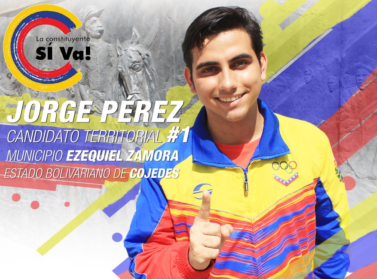 JorgePerezVEN's tweet photo. Vamos Juntos el 30 de julio a participar en las Elecciones de la #AsambleaNacionalConstituyente🇻🇪
¡Por la #Patria, #Soberanía y el #Futuro! https://t.co/21uCzLENRA