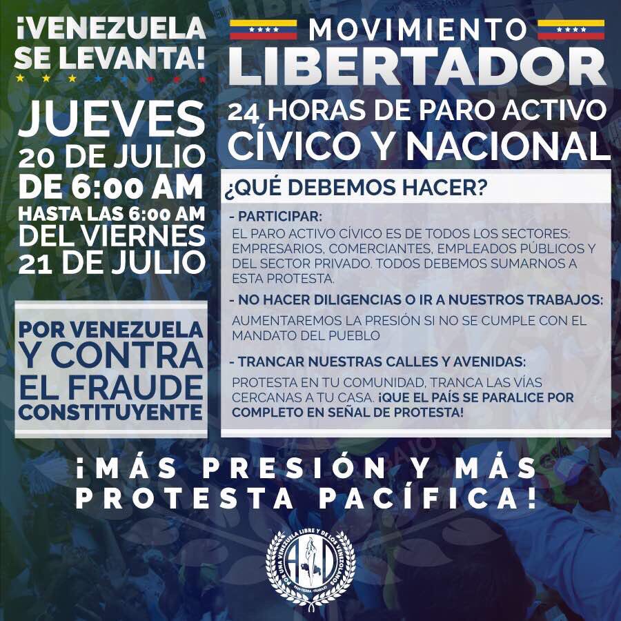 HernanUnidad's tweet photo. #ElParo es de todos los ciudadanos, no aceptaremos el fraude prostituyente. De 6 am a 6am #ParoCivicoActivo nacional vía @ADemocratica https://t.co/jqGwHfwcIi