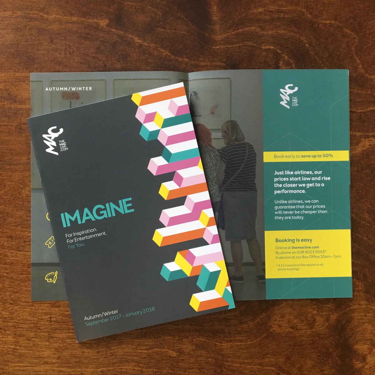 TheMACBelfast's tweet image. Our new Autumn/Winter brochures have arrived, jam packed with the best in theatre, dance, music, art and special events. 
Pick one up today!