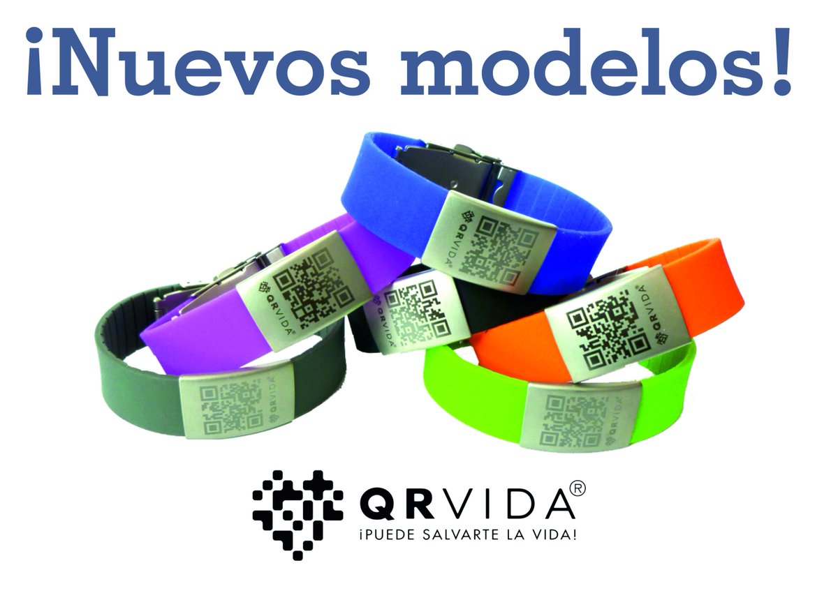 ¡Hoy os presentamos las nuevas pulseras QRVida de silicona! Estamos seguros que van a arrasar este verano. ¡Encuéntralas en nuestra web!