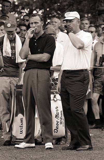 darrenrovell's tweet photo. Throwback Thursday: This day in 1962, Arnie &amp; Jack at the tee at the PGA Championship (📷 from @si_vault) https://t.co/lg2EDDcW6l