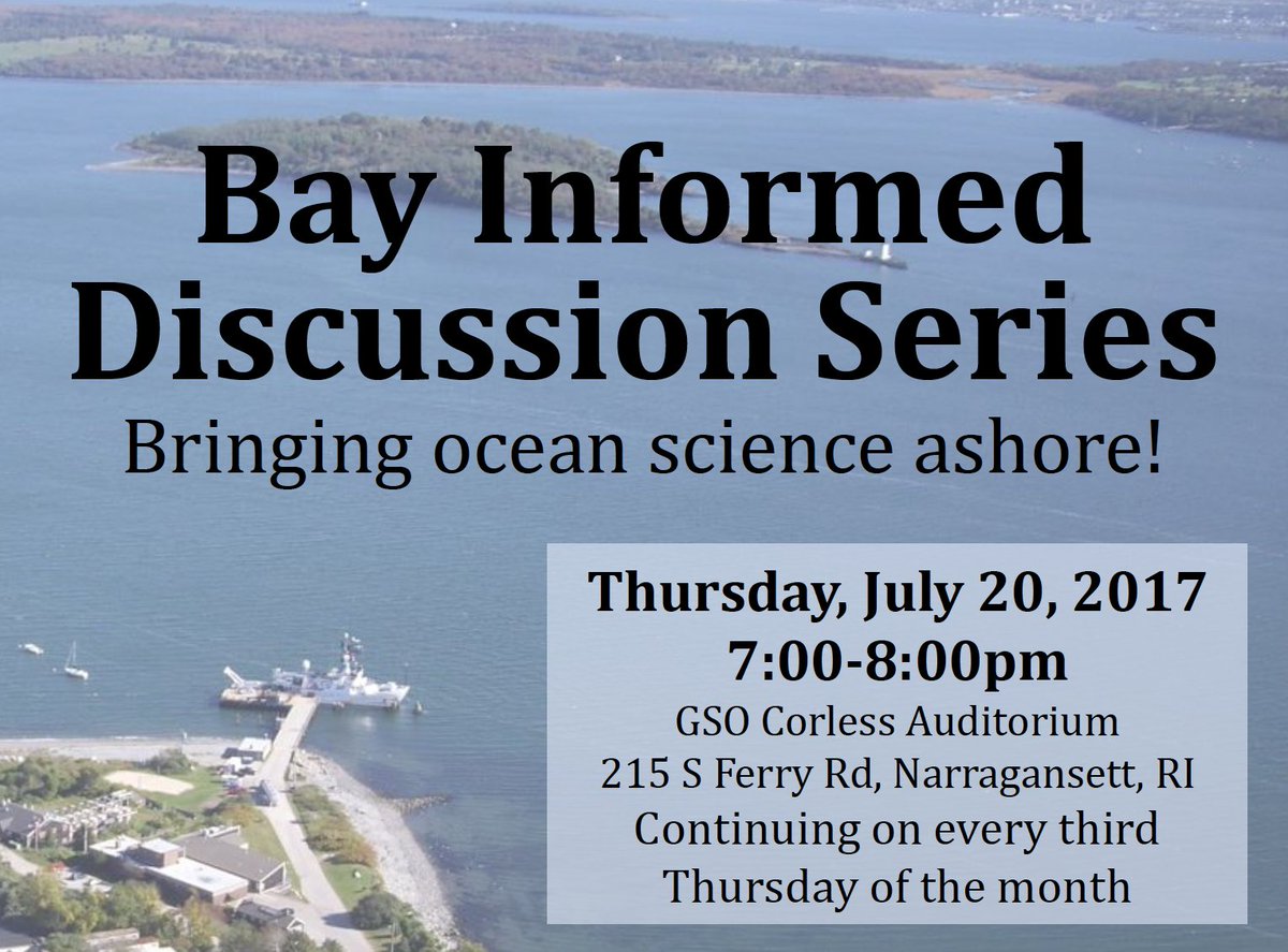 BayInformed's tweet photo. Today! #BayInformed discussion series, learn what students .@GSO_URI are researching and how it relates to Rhode Islanders. #climatechange https://t.co/upWaXFzUEB