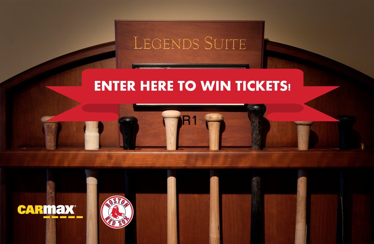 RedSox's tweet photo. We’re giving away 8 PAIRS of Legends Suite tix thanks to @CarMax! Who wants them? RT for a chance to win! Rules: https://t.co/Fhn6YarRK9 https://t.co/ldcpYC0Dvk