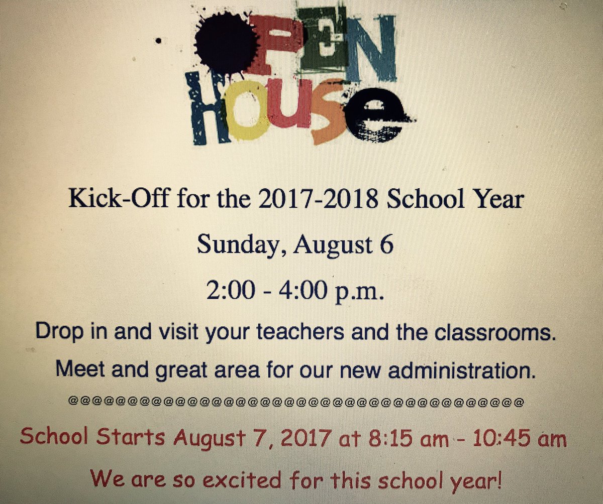 Mark your calendars for Open House! Drop in Sunday, 8/6 from 2-4 to meet your teachers &amp; find out about everything GVES  has to offer!