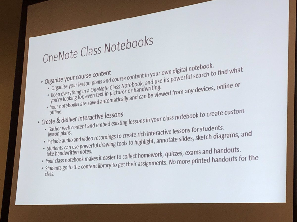 Have you used @OneNoteEDU?It is the last notebook you'll ever need for your classroom.  #OneNote #collaborationWINS #wvstc17 @Tina_L_Allen